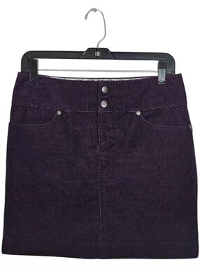 Athleta Vintage Ridge Corduroy Mini Skirt Purple Plum Stretch Size 2 Worn Once